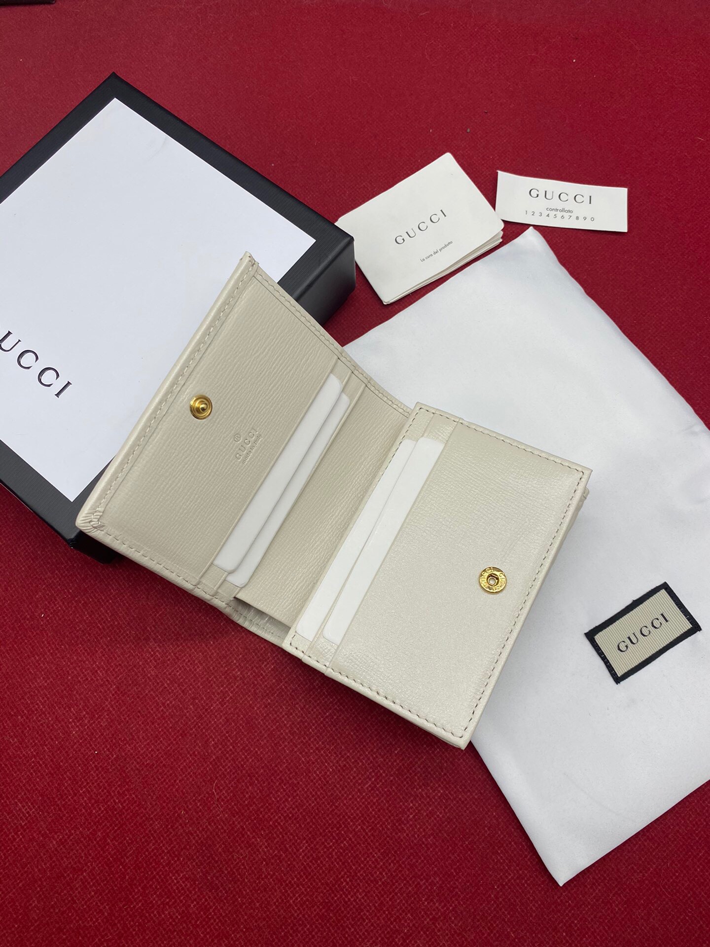 1:1 Replica Gucci Horsebit 1955 Card Case Wallet Light Grey Women's Wallet 11cm/4.3in GG 621887 92TCG 9761 - Image 9