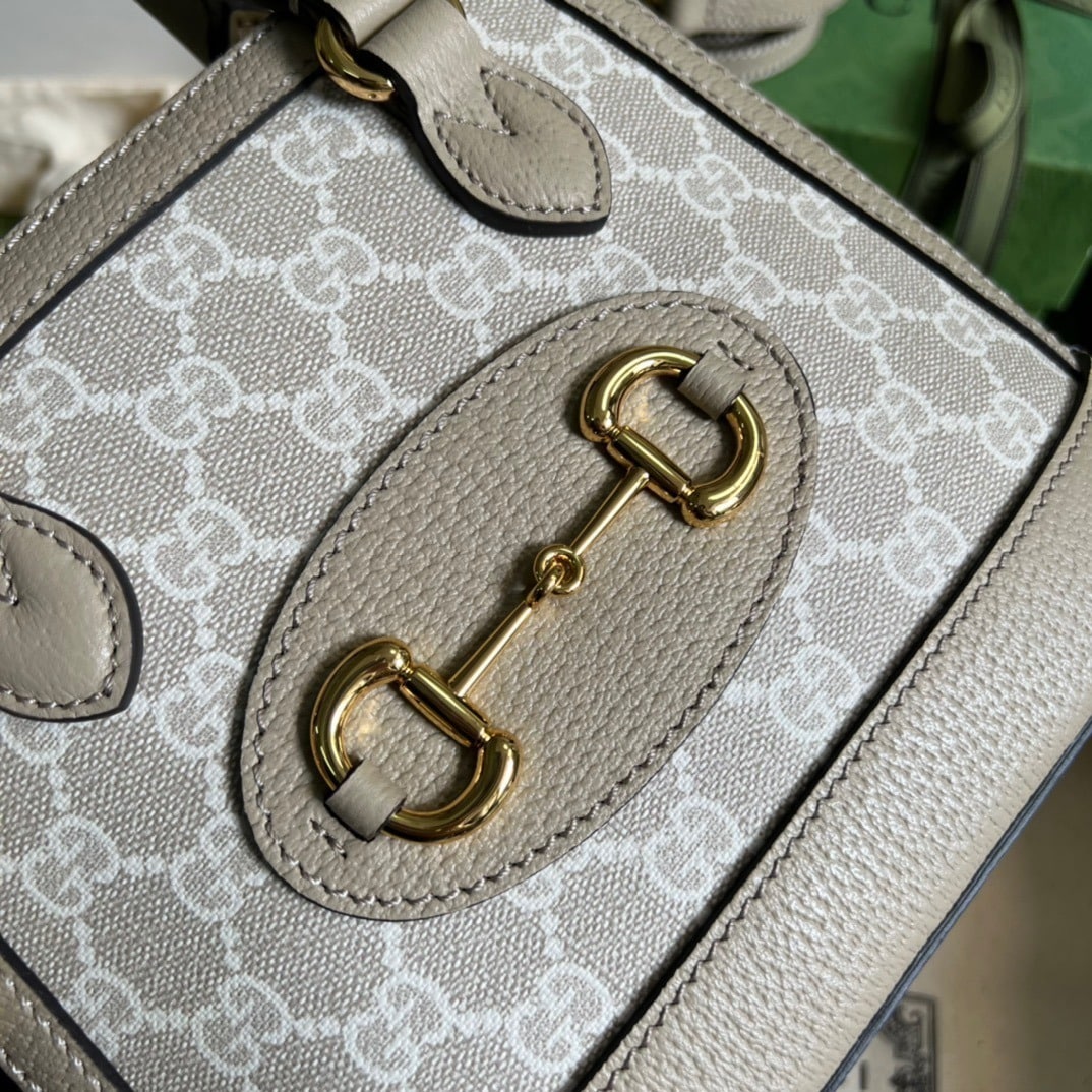 1:1 Replica Gucci Horsebit 1955 GG Mini Bag Beige For Women, Women's Bags 7.9in/20cm GG 677212 UULAG 9682 - Image 2