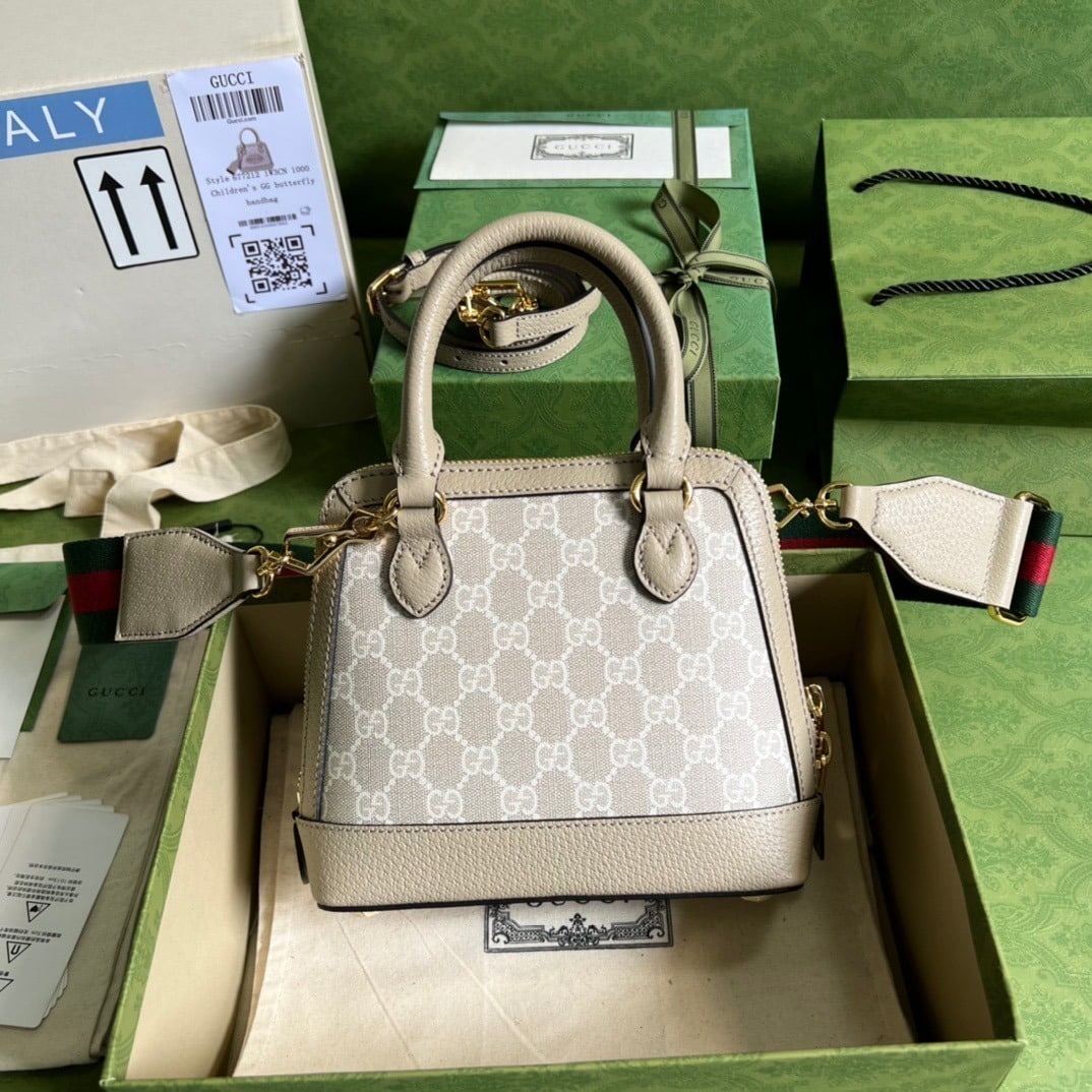 1:1 Replica Gucci Horsebit 1955 GG Mini Bag Beige For Women, Women's Bags 7.9in/20cm GG 677212 UULAG 9682 - Image 4