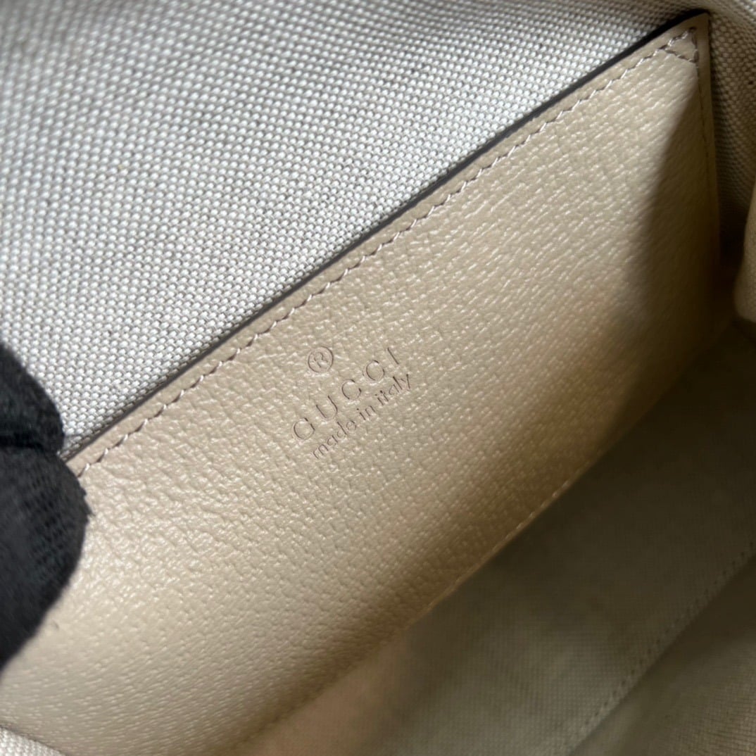 1:1 Replica Gucci Horsebit 1955 GG Mini Bag Beige For Women, Women's Bags 7.9in/20cm GG 677212 UULAG 9682 - Image 8