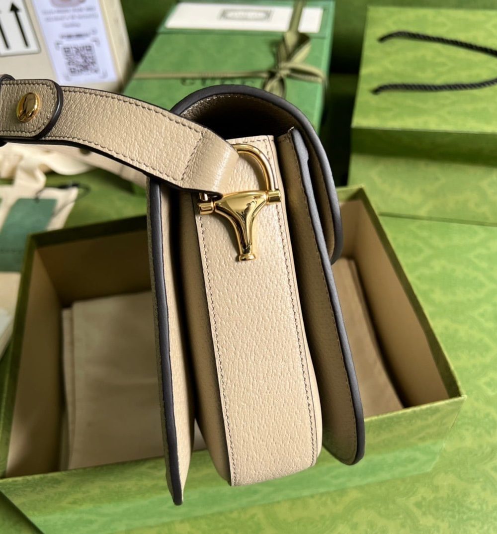 1:1 Replica Gucci Horsebit 1955 GG Mini Bag Beige For Women, Women's Bags 8.1in/21cm GG ‎‎658574 UULAG 9682