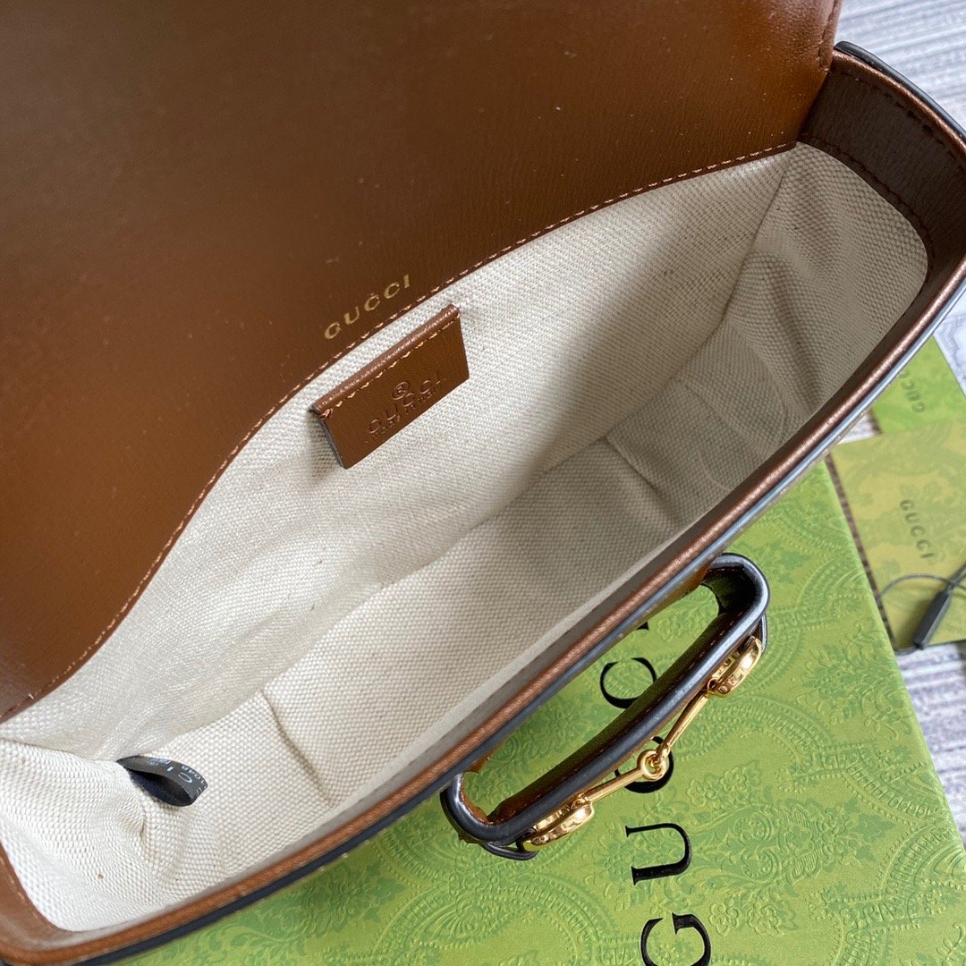 1:1 Replica Gucci Horsebit 1955 GG Mini Bag Red For Women, Women's Bags 8in/21cm GG - Image 3