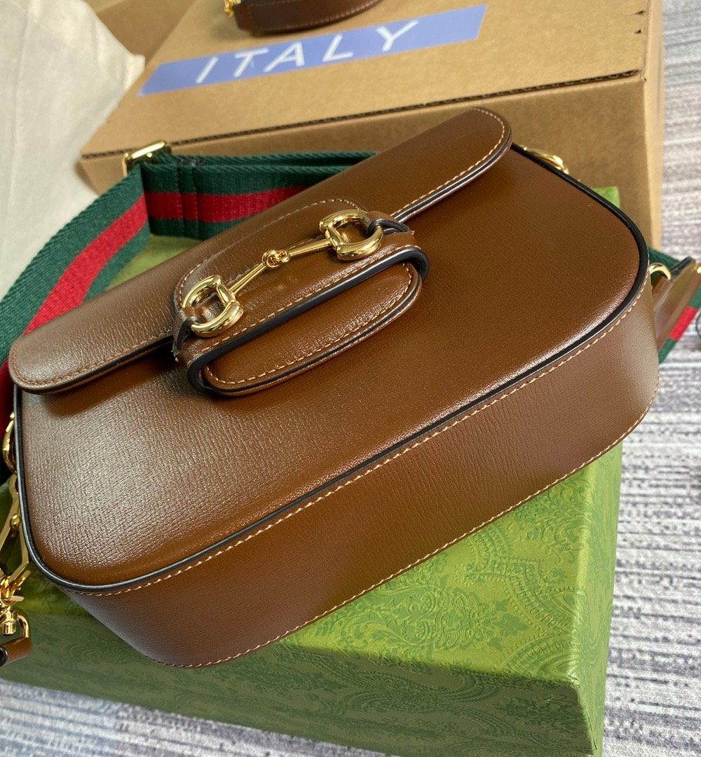 1:1 Replica Gucci Horsebit 1955 GG Mini Bag Red For Women, Women's Bags 8in/21cm GG