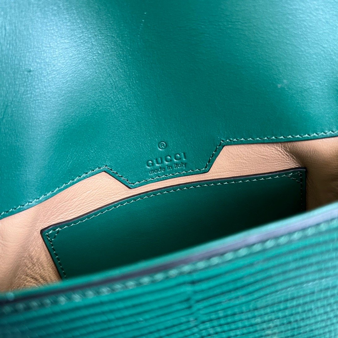 1:1 Replica Gucci Horsebit 1955 Lizard Mini Bag Green For Women, Women's Bags 8in/20cm GG 675801 LUZ0G 3154 - Image 5