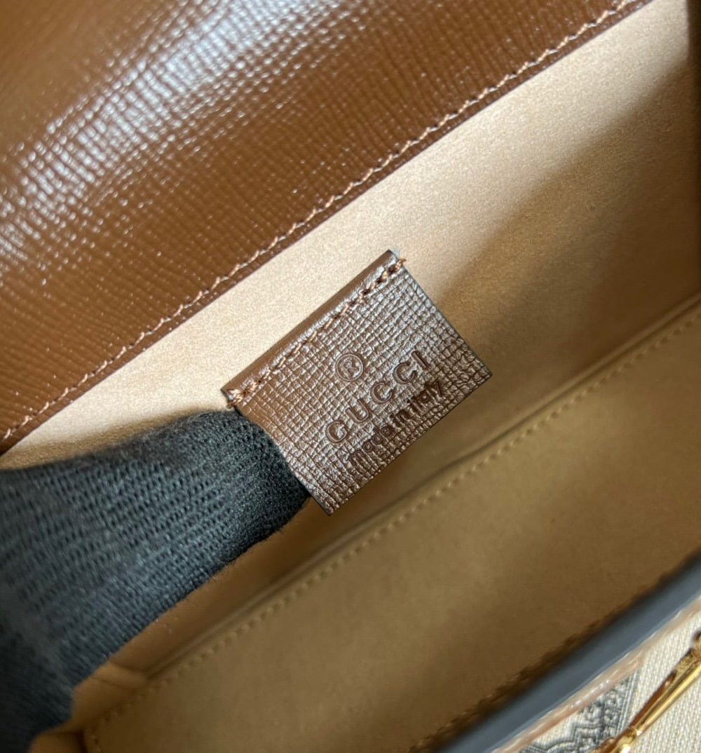 1:1 Replica Gucci Horsebit 1955 Mini Bag Beige For Women, Women's Bags 7.1in/18cm GG ‎‎‎699296 92TCG 8563