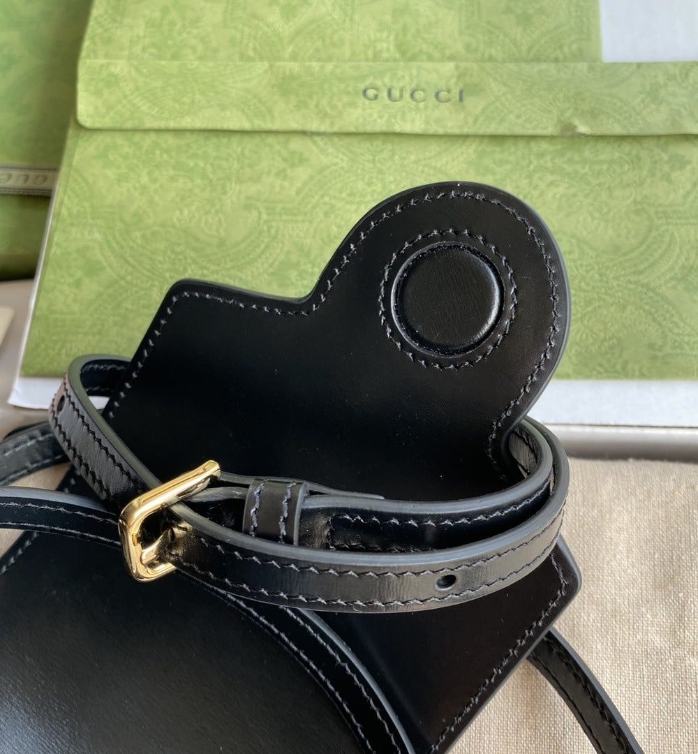 1:1 Replica Gucci Horsebit 1955 Mini Bag Black For Women And Men 6.7in/17cm GG 625615 0YK0G 1000