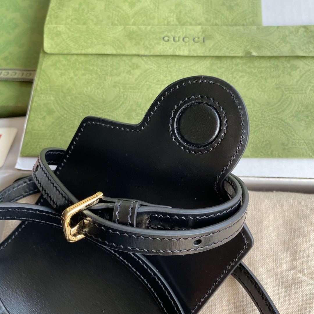 1:1 Replica Gucci Horsebit 1955 Mini Bag Black For Women And Men 6.7in/17cm GG 625615 0YK0G 1000 - Image 6