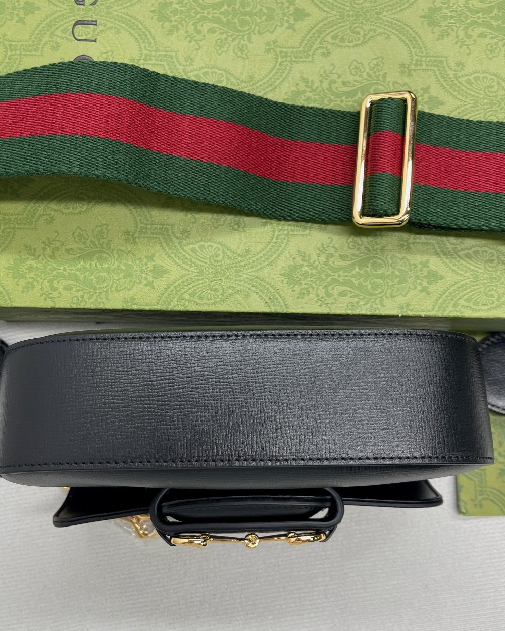 1:1 Replica Gucci Horsebit 1955 Mini Bag Black For Women, Women's Bags 8in/21cm GG 658574 18YSG 1060