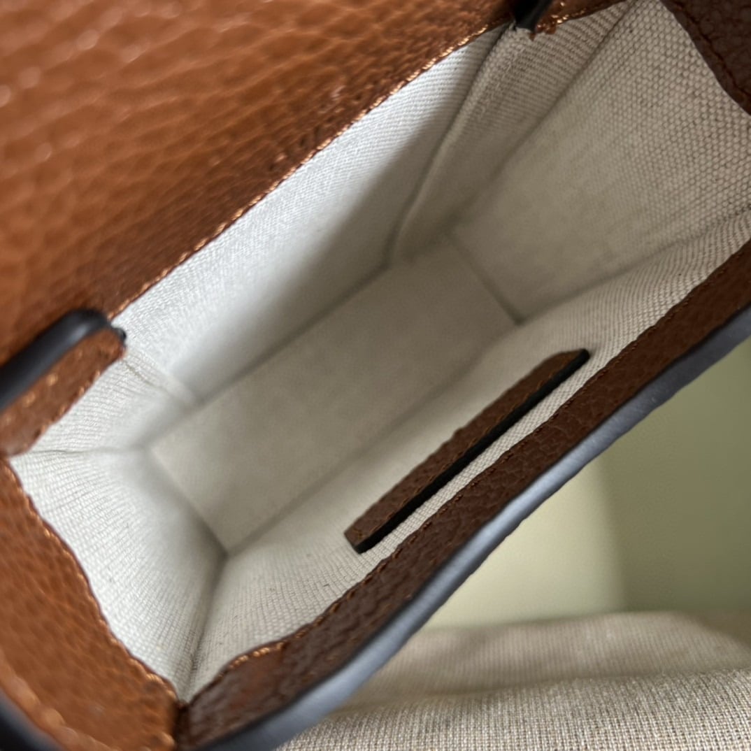 1:1 Replica Gucci Horsebit 1955 Mini Bag Blue And Ivory GG Denim Jacquard For Women 6.7in/17cm 625615 2KQGG 8375 - Image 8