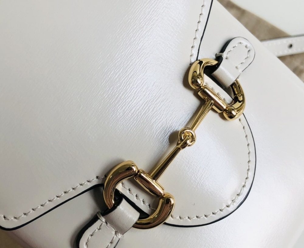 1:1 Replica Gucci Horsebit 1955 Mini Bag For Women White 6.7in/17cm ‎625615
