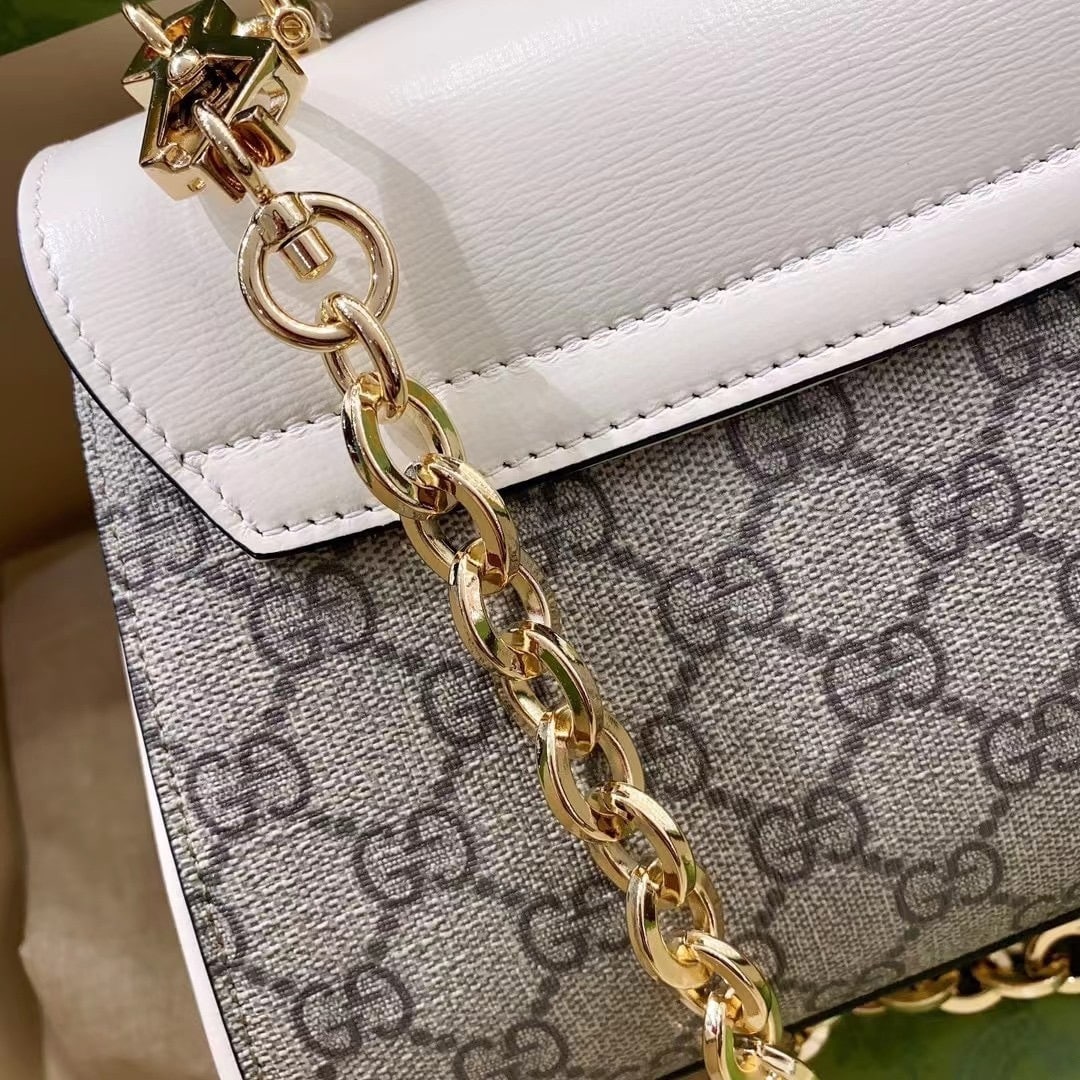 1:1 Replica Gucci Horsebit 1955 Mini Bag White For Women, Women's Bags 8.7in/22cm GG 703848 92TCK 9761 - Image 5