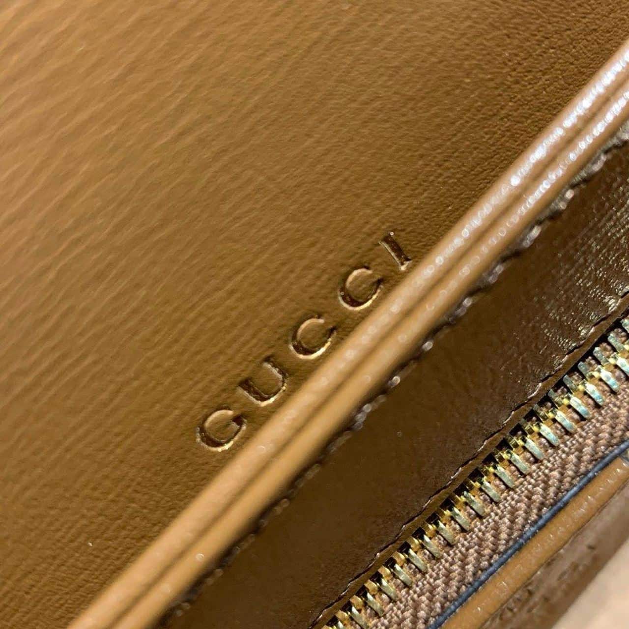 1:1 Replica Gucci Horsebit 1955 Shoulder Bag Beige/Ebony GG Supreme Canvas With Brown For Women 9.8in/25cm GG 602204 92TCG 8563 - Image 10