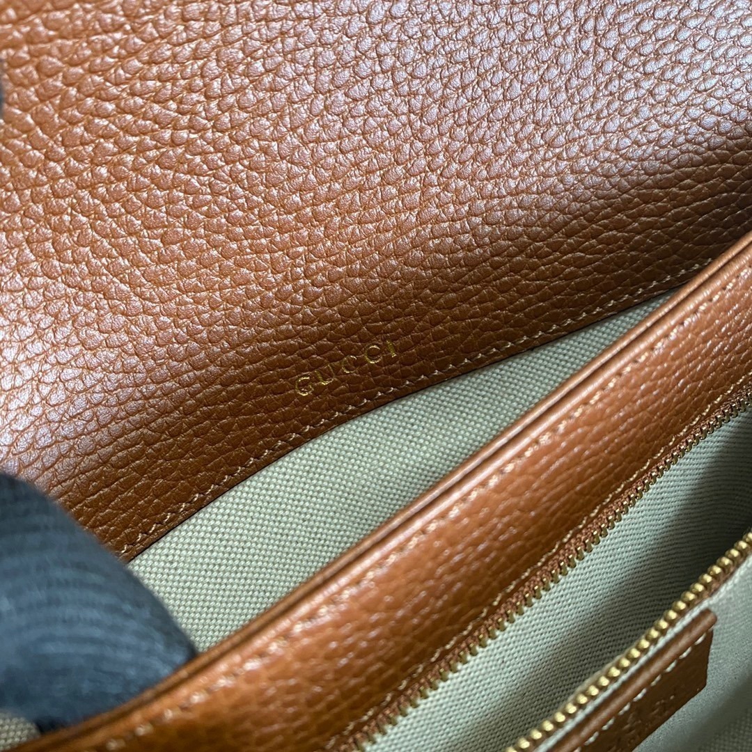 1:1 Replica Gucci Horsebit 1955 Shoulder Bag Blue And Ivory For Women, Women's Bags 9.8in/25cm GG - Image 3