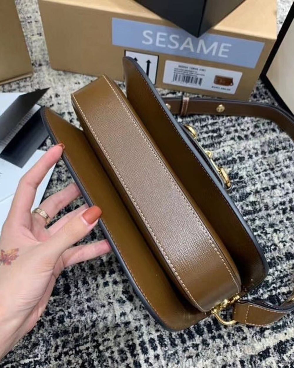 1:1 Replica Gucci Horsebit 1955 Shoulder Bag Brown Textured With A Vintage Effect For Women 9.8in/25cm GG ‎602204 1DB0G 2361