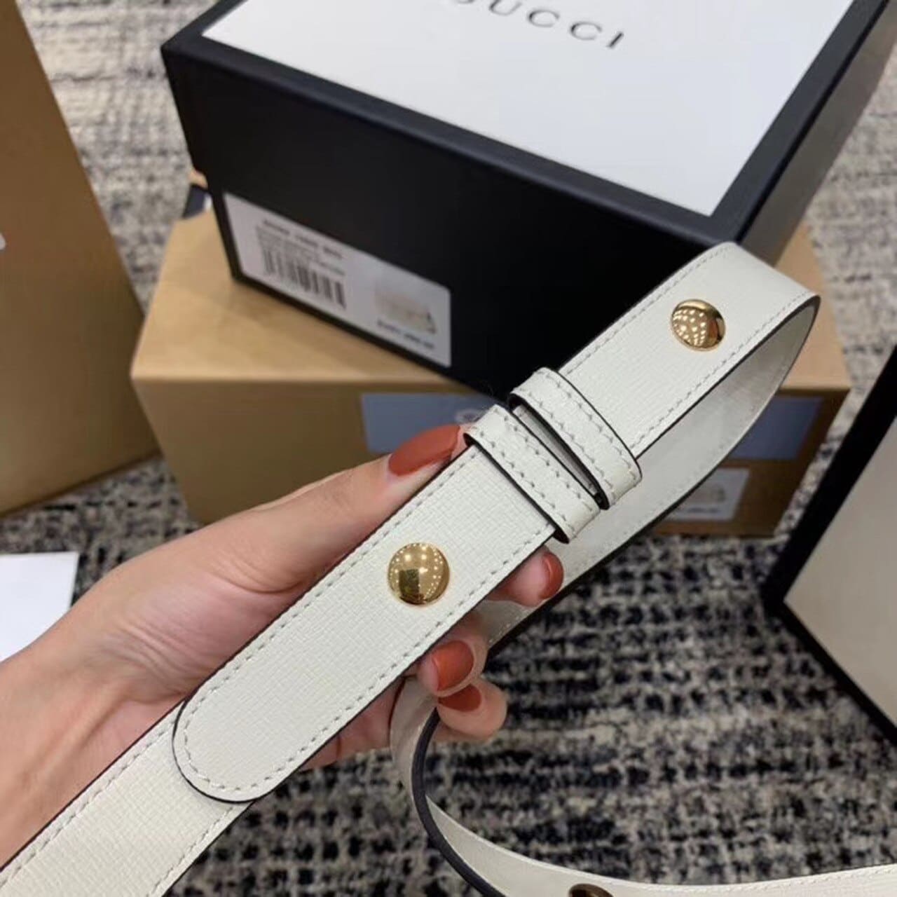 1:1 Replica Gucci Horsebit 1955 Shoulder Bag White For Women 9.8in/25cm GG 602204 1DB0G 9022 - Image 14