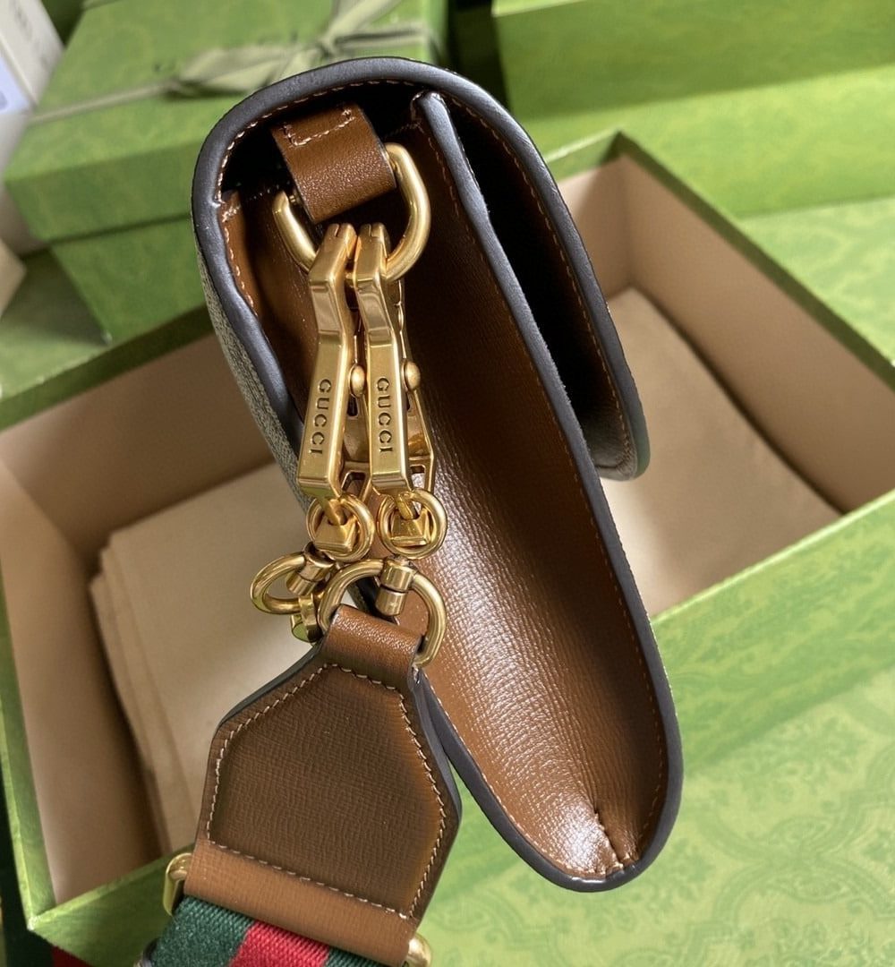 1:1 Replica Gucci Horsebit 1955 Small Bag Beige For Women 10.2in/26cm GG