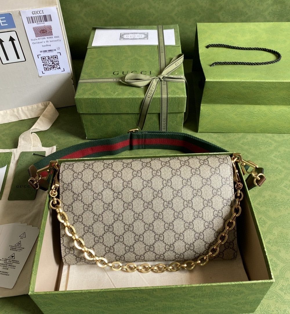 1:1 Replica Gucci Horsebit 1955 Small Bag Beige For Women 10.2in/26cm GG