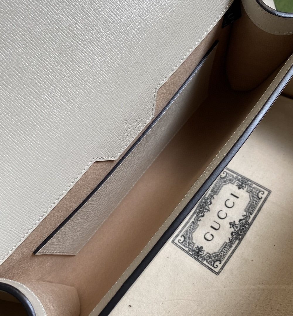 1:1 Replica Gucci Horsebit 1955 Small Bag White For Women 10.2in/26cm GG ‎677286 18YSX 9068