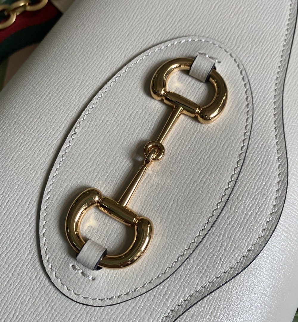 1:1 Replica Gucci Horsebit 1955 Small Bag White For Women 10.2in/26cm GG ‎677286 18YSX 9068