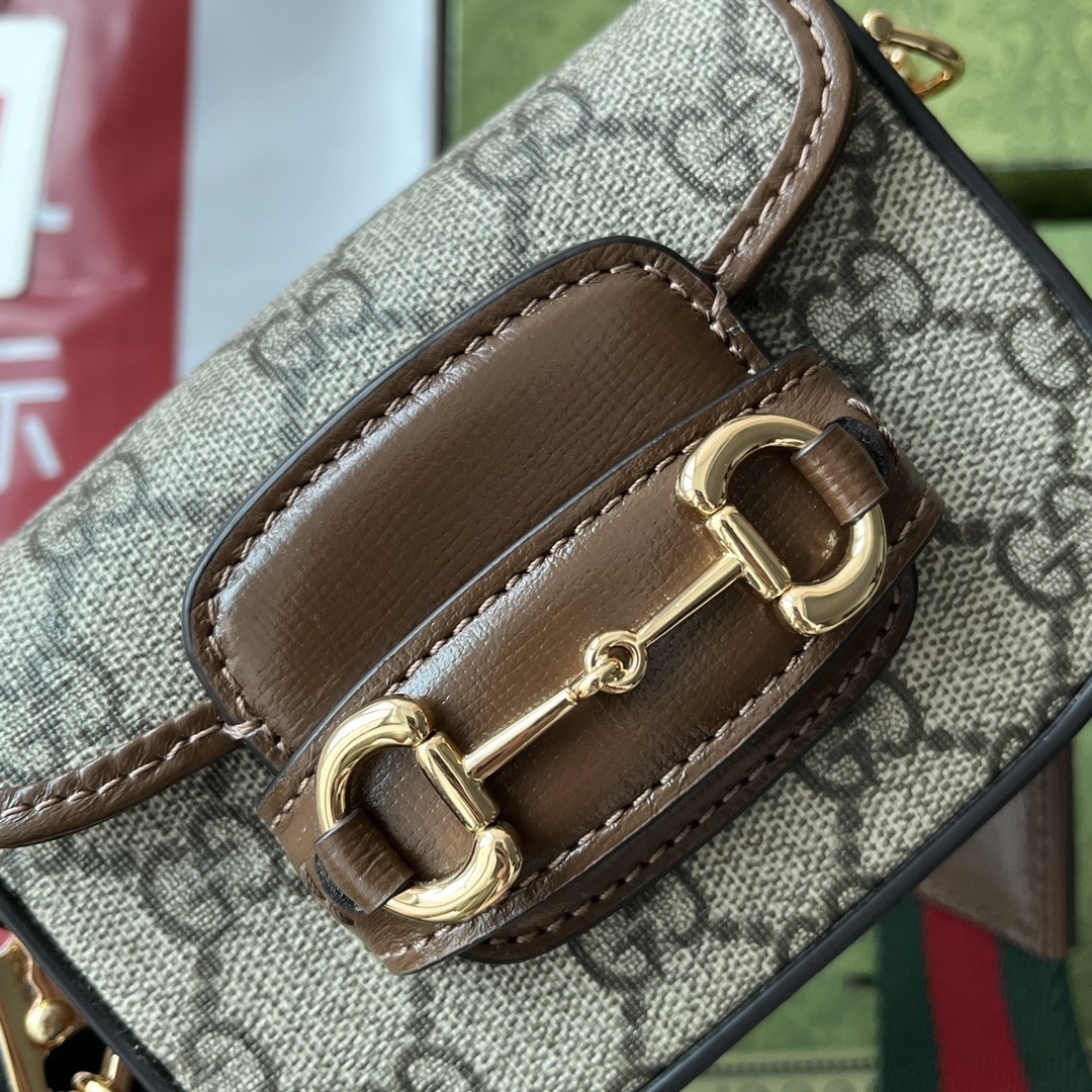 1:1 Replica Gucci Horsebit 1955 Strap Wallet Brown For Women, Women's Bags 4.7in/12cm GG 699760 HUHHG 8565 - Image 7