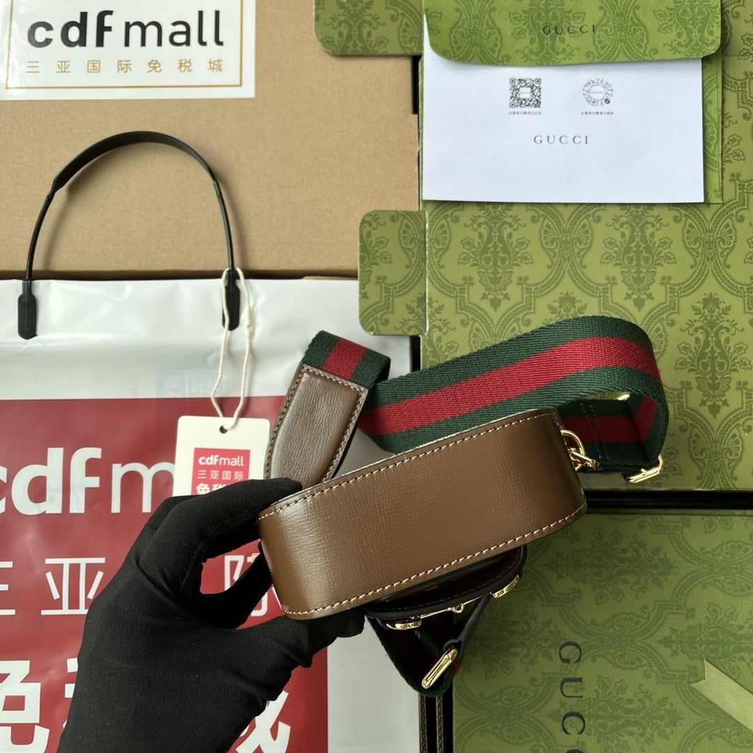 1:1 Replica Gucci Horsebit 1955 Strap Wallet Brown For Women, Women's Bags 4.7in/12cm GG 699760 HUHHG 8565 - Image 8