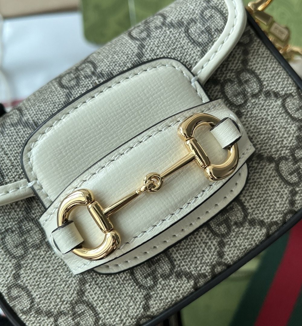 1:1 Replica Gucci Horsebit 1955 Strap Wallet Brown For Women, Women's Bags 4.7in/12cm GG ‎