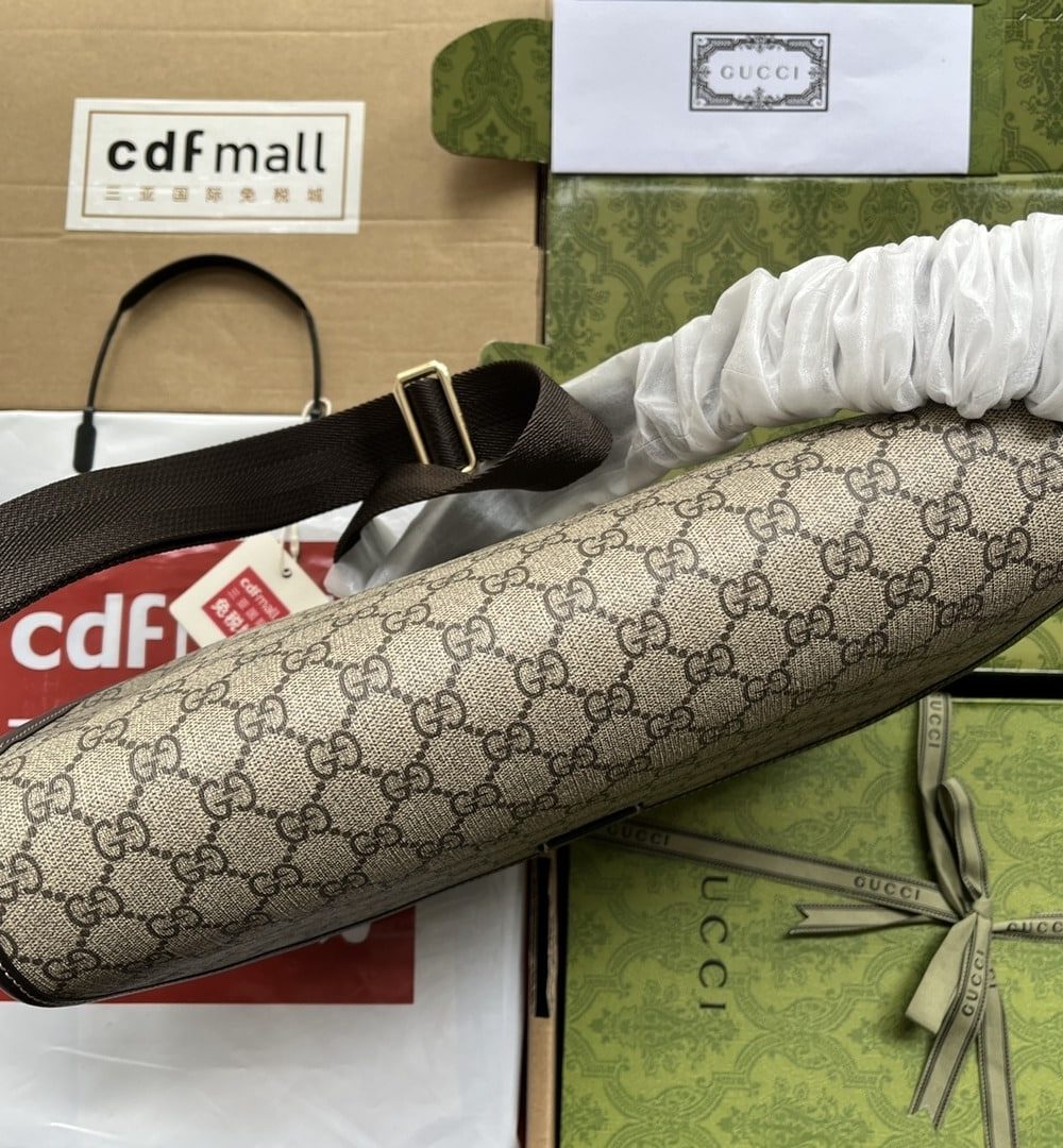 1:1 Replica Gucci Imprime Medium Messenger Bag Brown For Women, Women's Bags 12in/30.5cm GG