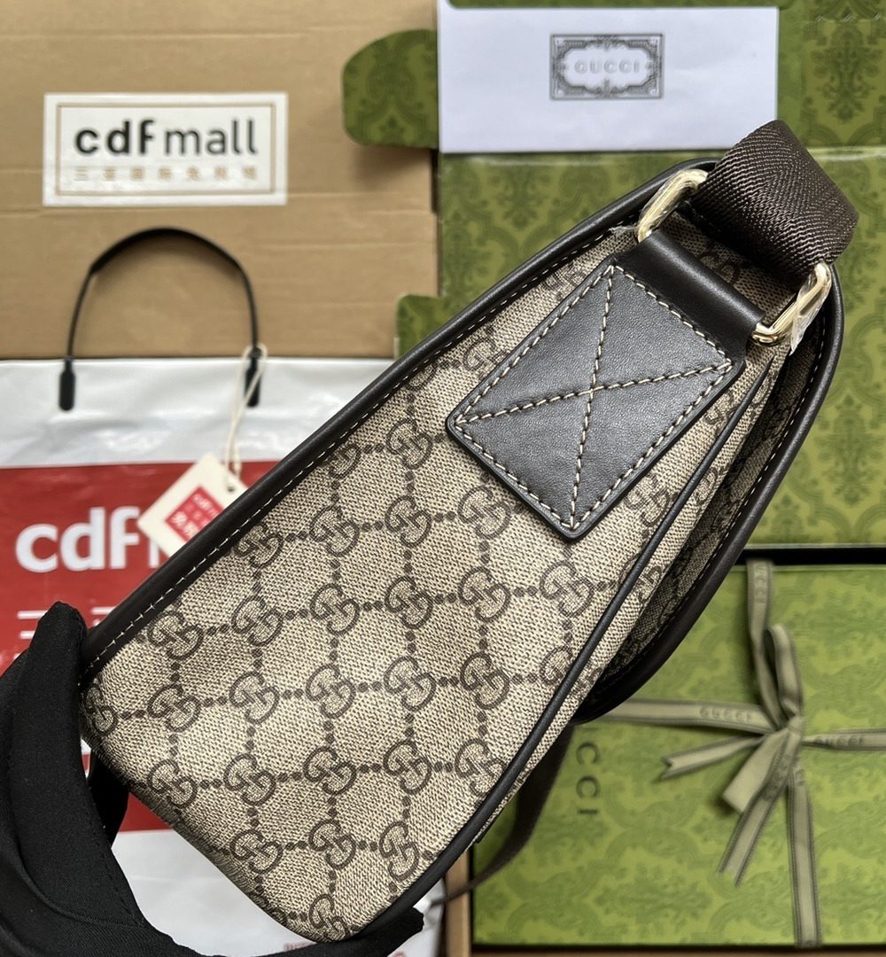 1:1 Replica Gucci Imprime Medium Messenger Bag Brown For Women, Women's Bags 12in/30.5cm GG