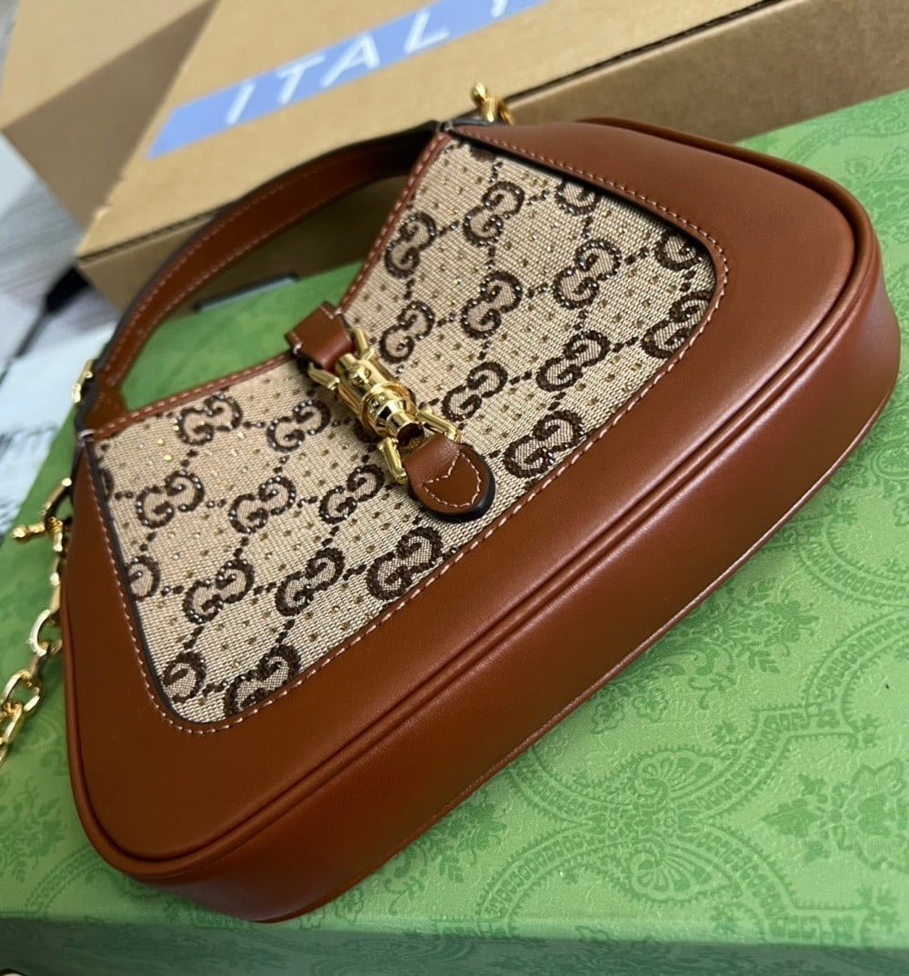 1:1 Replica Gucci Jackie 1961 Mini GG Shoulder Bag Beige For Women, Women's Bags 7.5in/19cm GG 675799 21HRG 2687