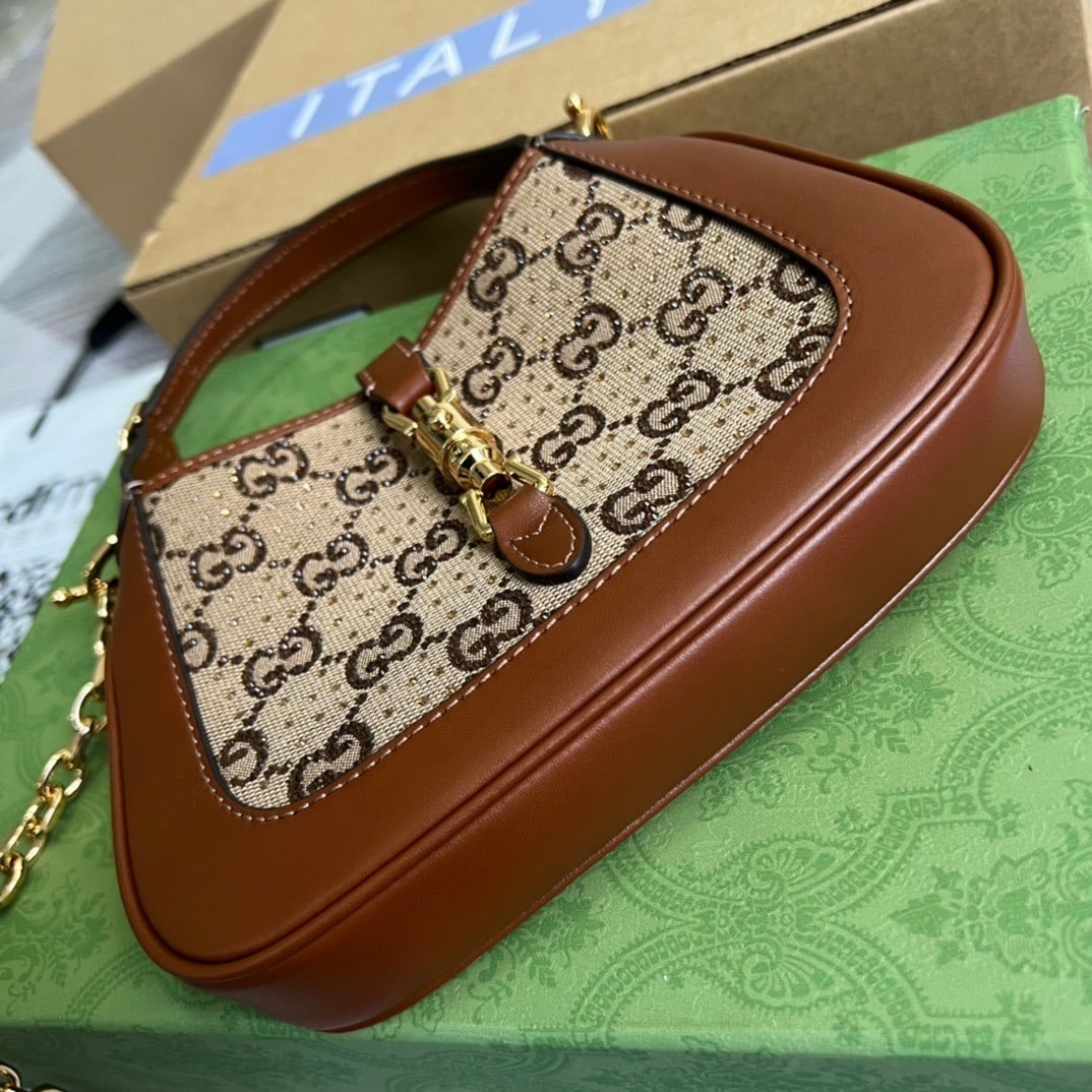 1:1 Replica Gucci Jackie 1961 Mini GG Shoulder Bag Beige For Women, Women's Bags 7.5in/19cm GG 675799 21HRG 2687 - Image 7