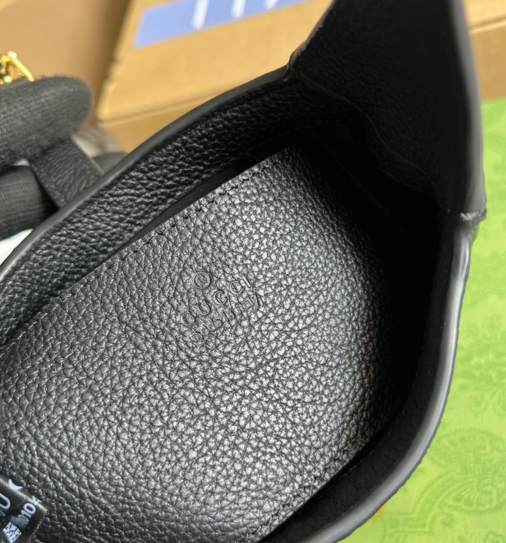 1:1 Replica Gucci Jackie 1961 Mini Shoulder Bag Black For Women, Women's Bags 7.5in/19cm GG ‎637091 10O0G 1000