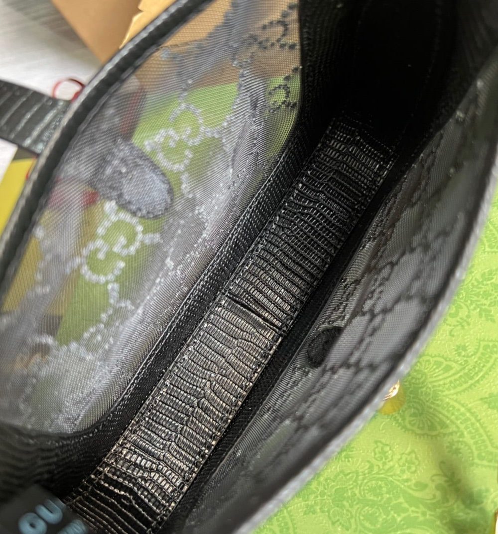 1:1 Replica Gucci Jackie 1961 Mini Shoulder Bag Black For Women, Women's Bags 7.5in/19cm GG