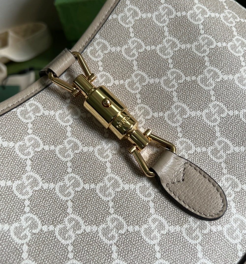1:1 Replica Gucci Jackie 1961 Small GG Shoulder Bag Beige For Women, Women's Bags 11in/28cm GG ‎678843 UULAG 9682