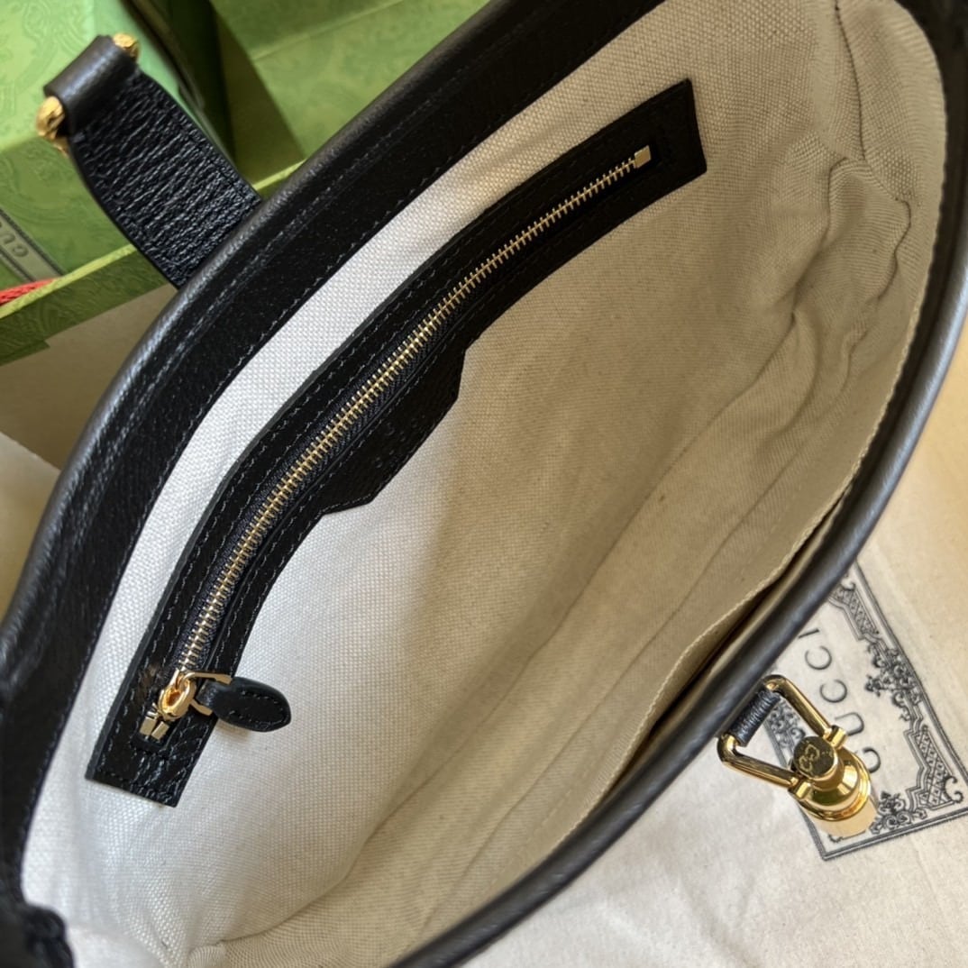 1:1 Replica Gucci Jackie 1961 Small Shoulder Bag Black And Ivory GG Denim Jacquard For Women 11in/28cm 678843 UN3AG 1294 - Image 6
