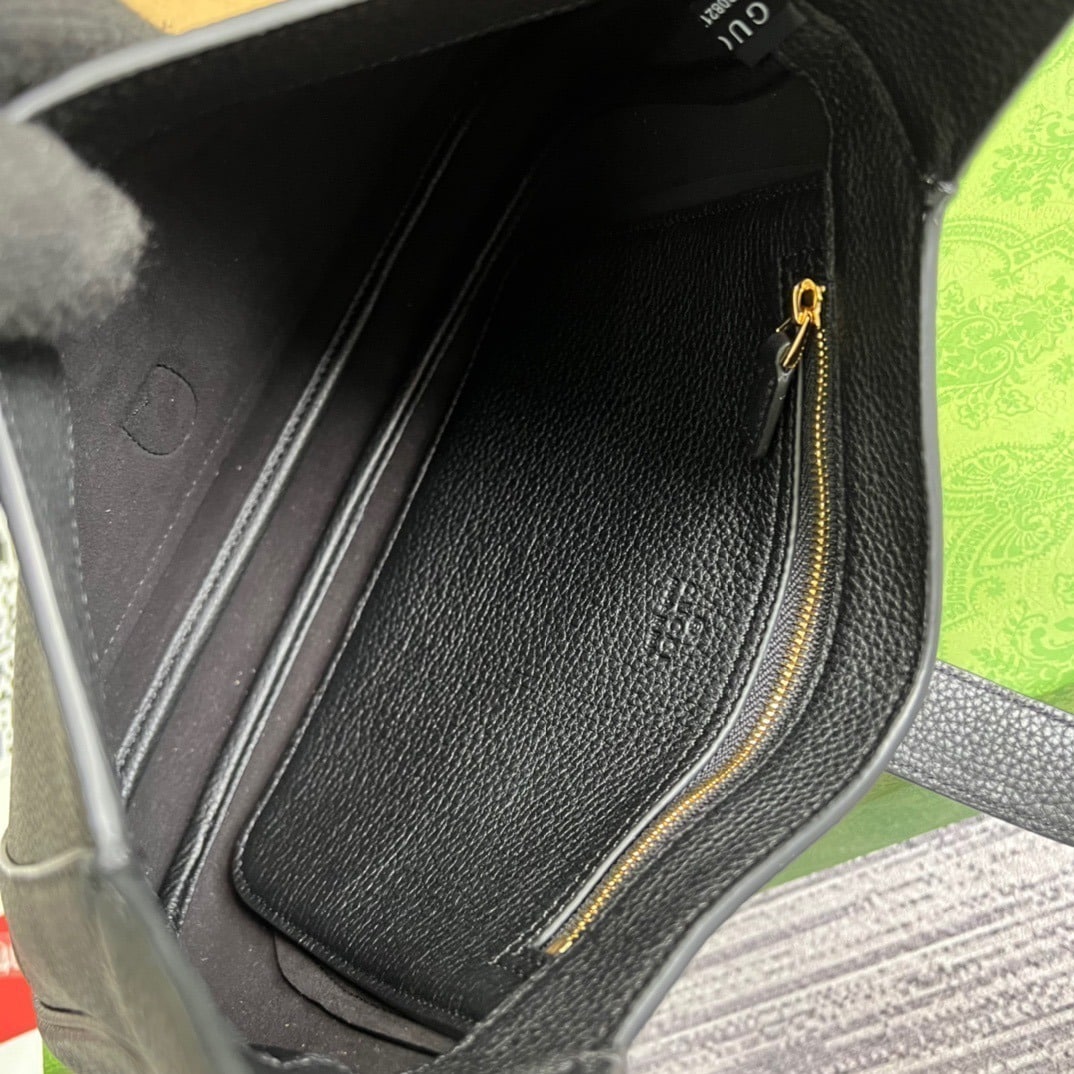 1:1 Replica Gucci Jackie 1961 Small Shoulder Bag Black For Women, Women's Bags 10.8in/28cm GG 636709 10O0G 1000 - Image 6