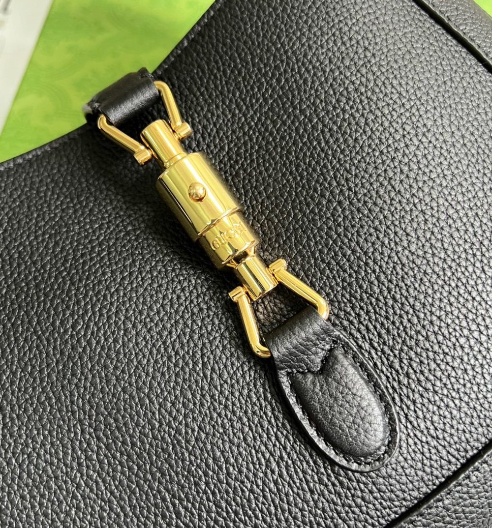 1:1 Replica Gucci Jackie 1961 Small Shoulder Bag Black For Women, Women's Bags 10.8in/28cm GG ‎636709 10O0G 1000
