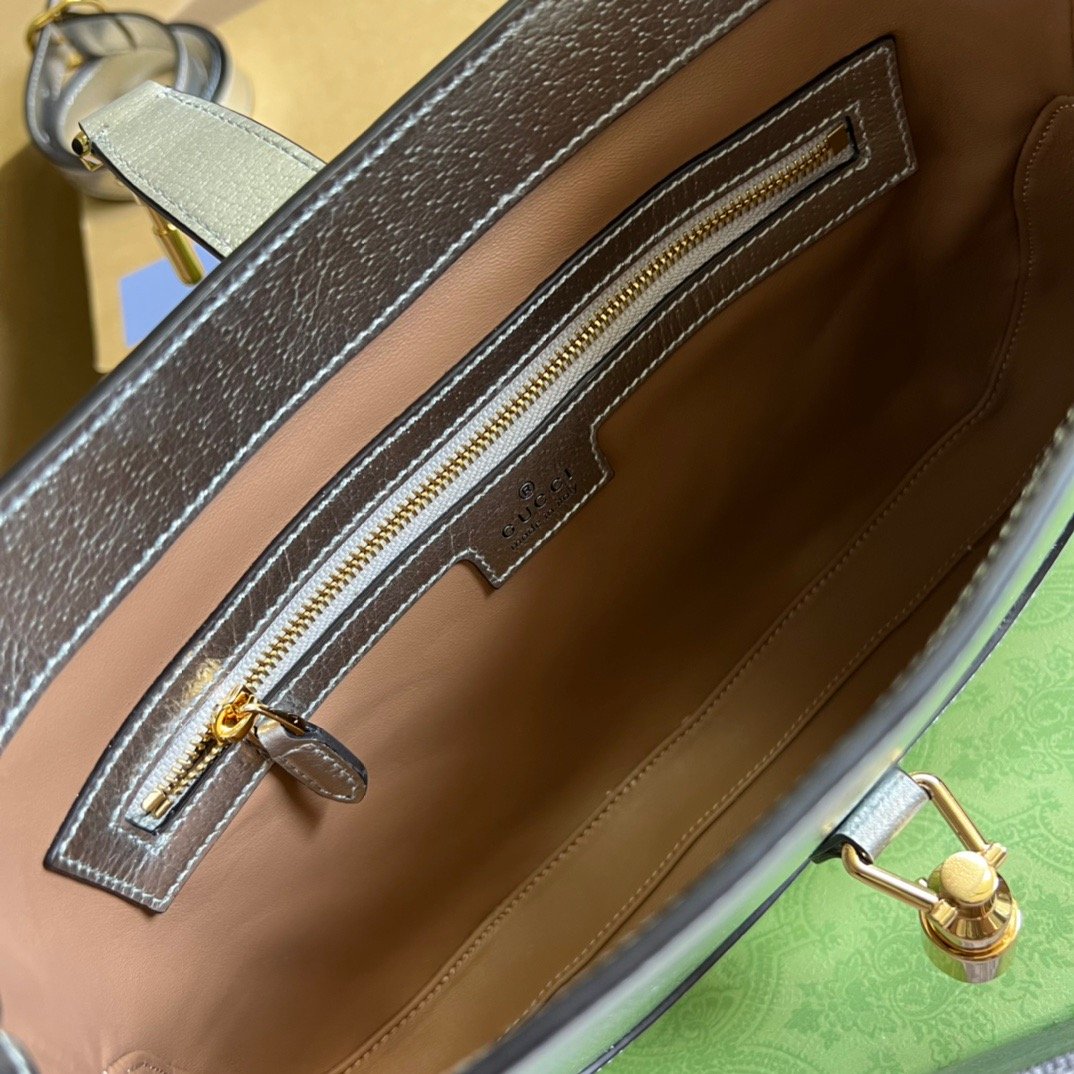 1:1 Replica Gucci Jackie 1961 Small Shoulder Bag Silver For Women, Women's Bags 10.8in/28cm GG - Image 3