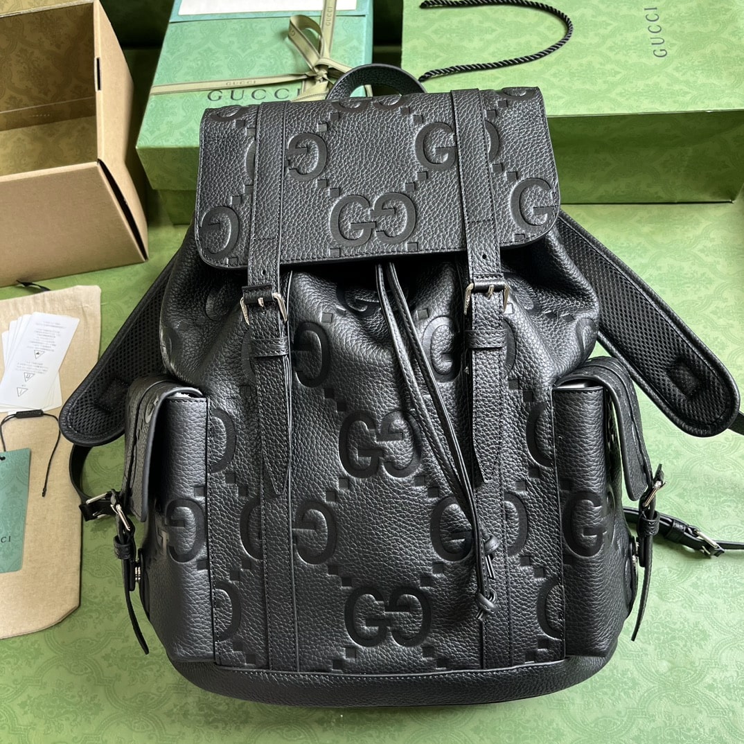 1:1 Replica Gucci Jumbo Gg Backpack Green Khaki/Black For Women 38.5cm / 15.1in 625770 AABZF 3341 - Image 12