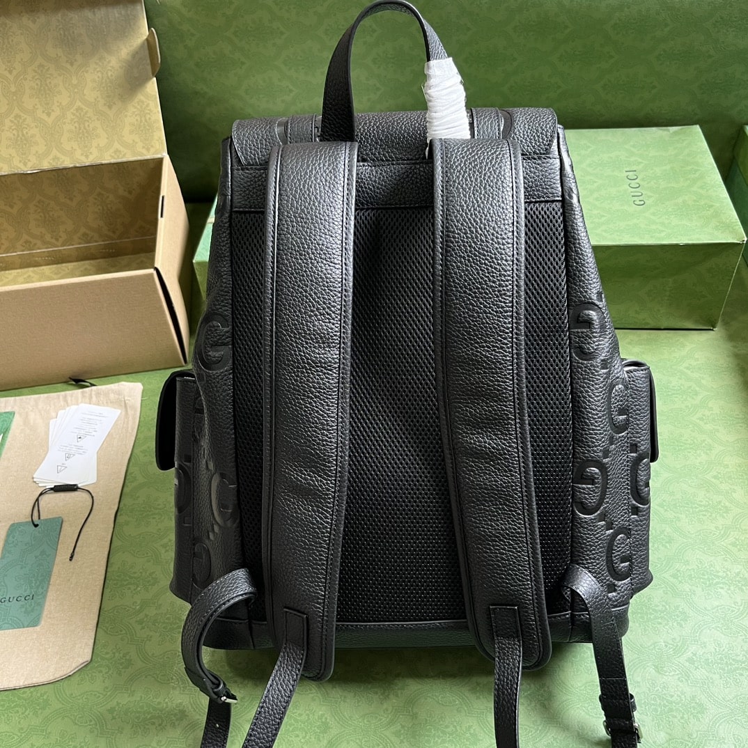 1:1 Replica Gucci Jumbo Gg Backpack Green Khaki/Black For Women 38.5cm / 15.1in 625770 AABZF 3341 - Image 13