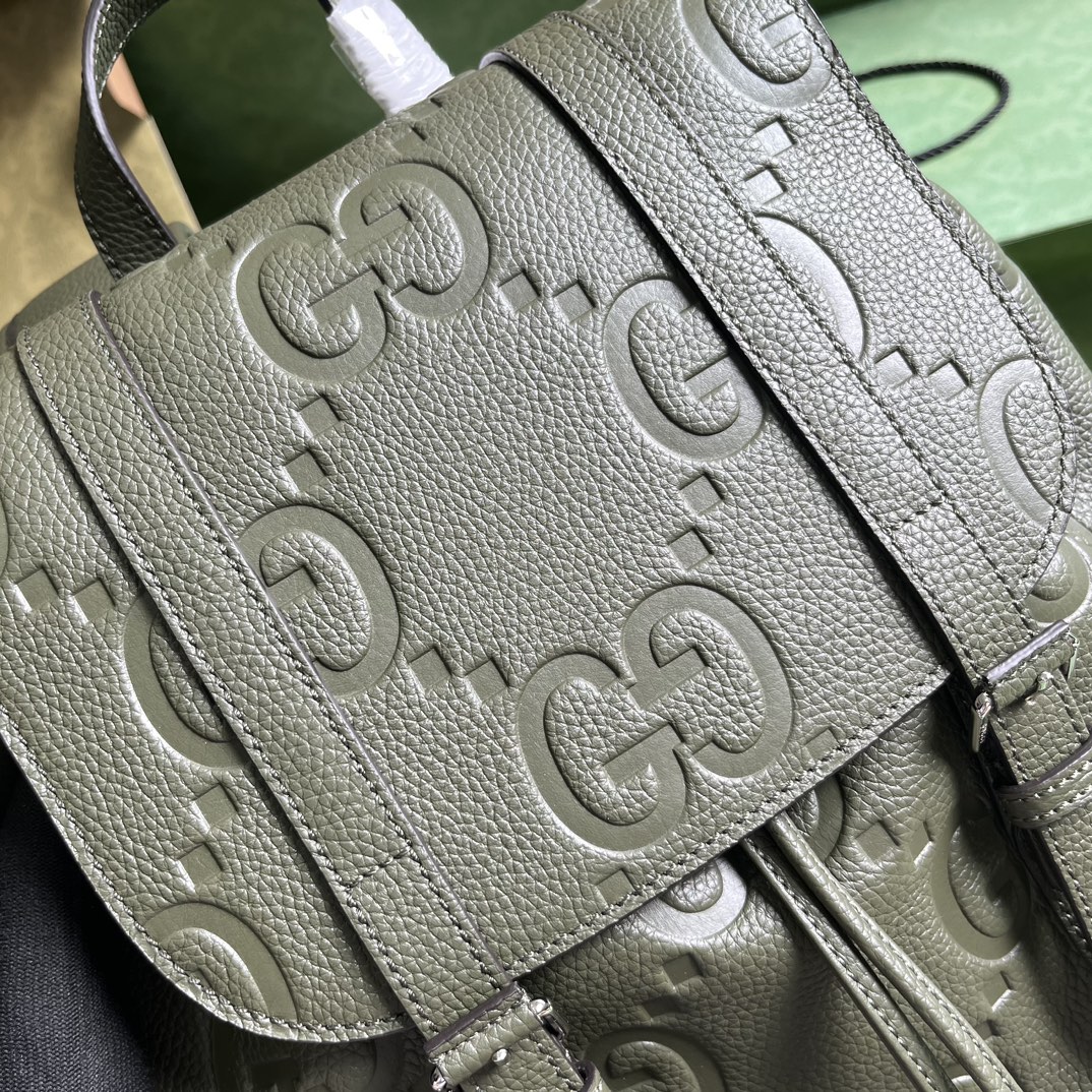 1:1 Replica Gucci Jumbo Gg Backpack Green Khaki/Black For Women 38.5cm / 15.1in 625770 AABZF 3341 - Image 5