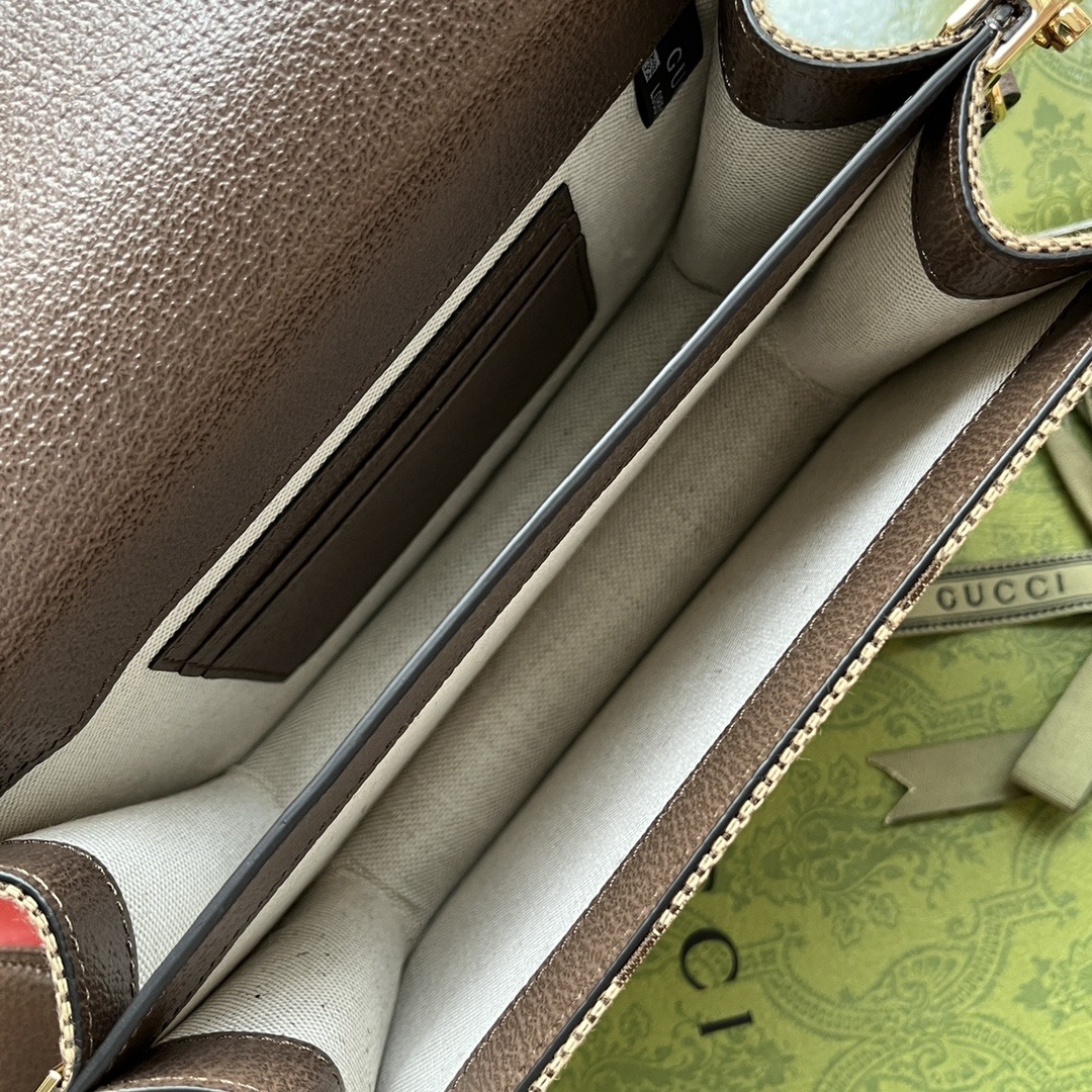 1:1 Replica Gucci Jumbo GG Canvas Shoulder Bag Beige And Multicolor For Women, Women's Bags 7.8in/20cm GG 699438 UKMDG 2570 - Image 7