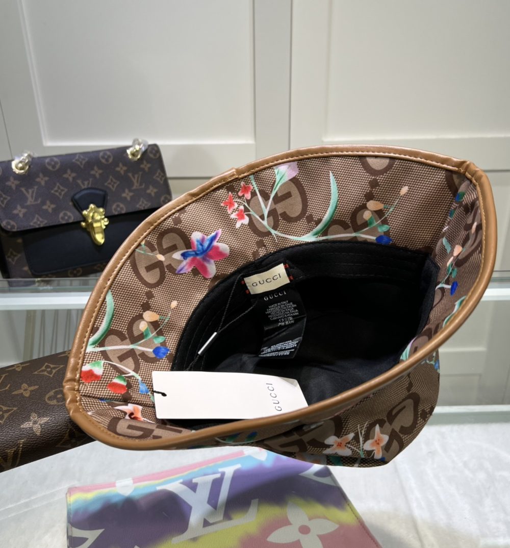Gucci Jumbo GG Fedora Hat With Floral Embroidery Beige GG Hat ‎701842 3HAJM 2584