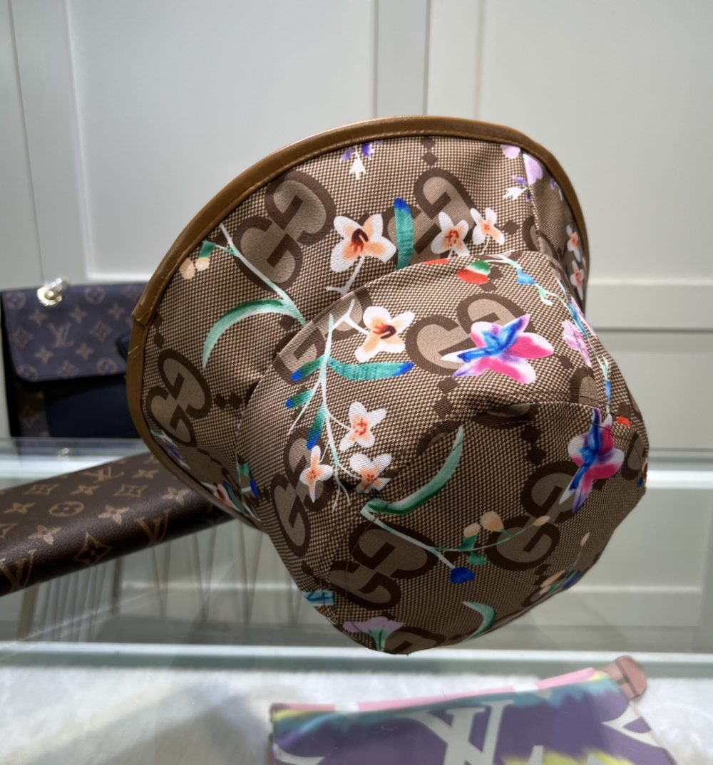 Gucci Jumbo GG Fedora Hat With Floral Embroidery Beige GG Hat ‎701842 3HAJM 2584