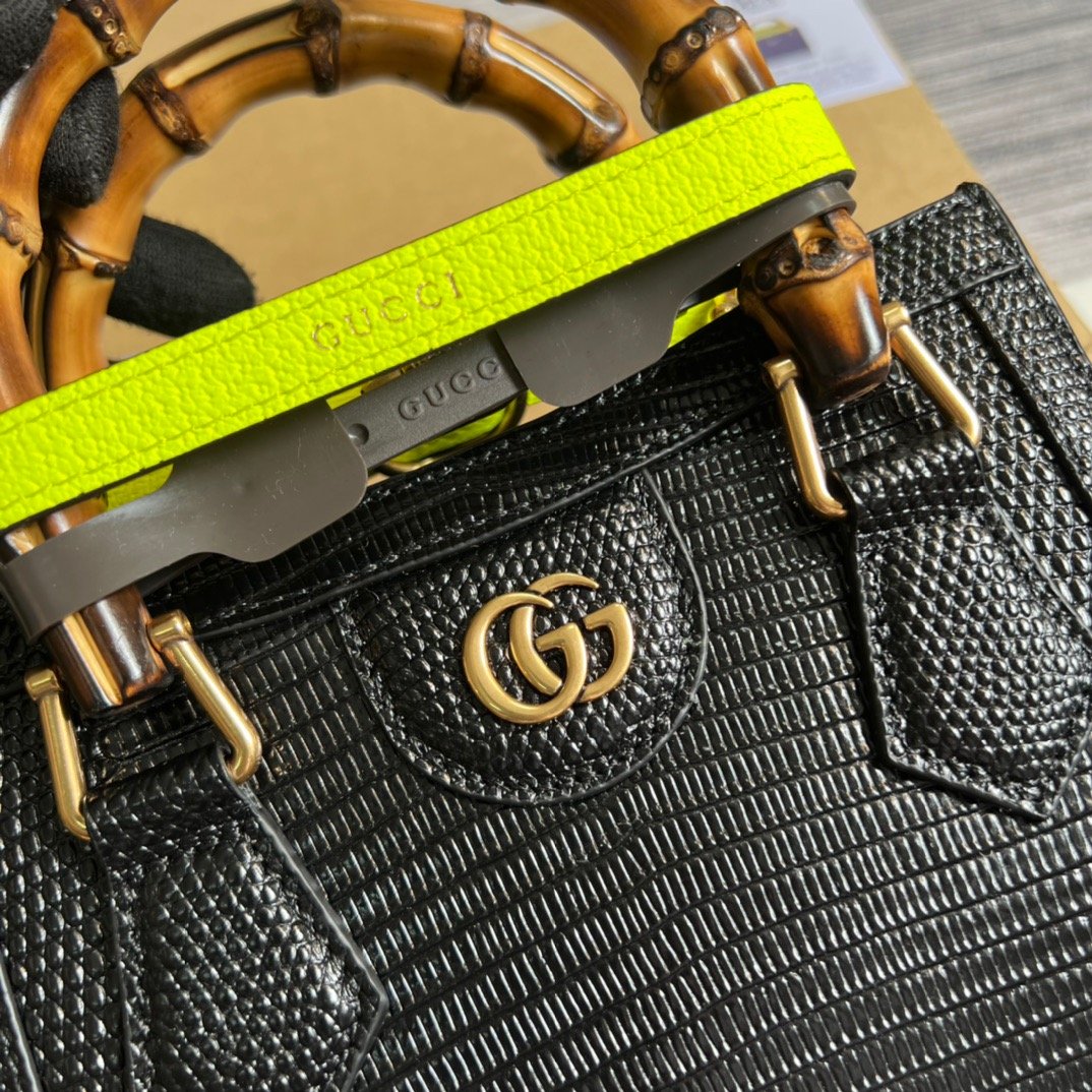 1:1 Replica Gucci Lizard Mini Tote Bag Green For Women, Women's Bags 7.9in/20cm GG - Image 7