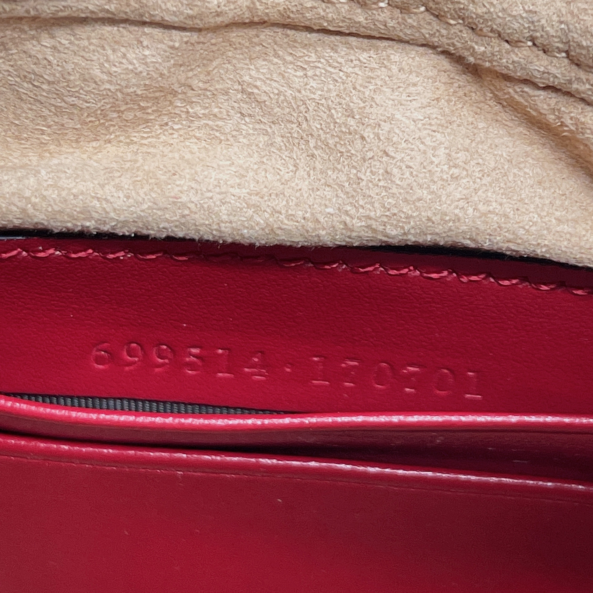 1:1 Replica Gucci Marmont Half Moon Shaped Mini Bag Red For Women, Women's Bags 8.5in/22cm GG - Image 5