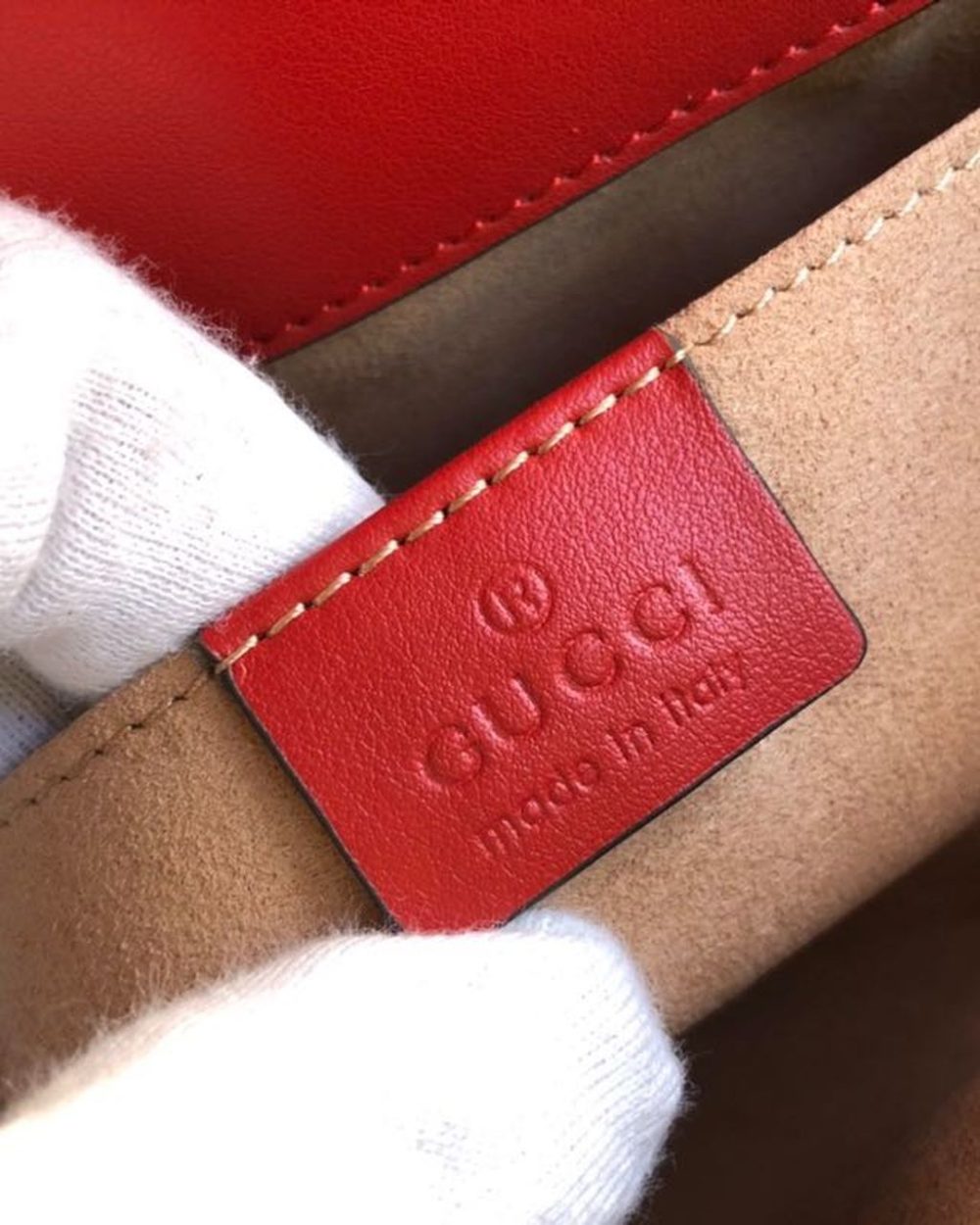 1:1 Replica Gucci Marmont Matelassé Mini Bag  Red Matelassé Chevron  For Women 8.5in/22cm GG 446744