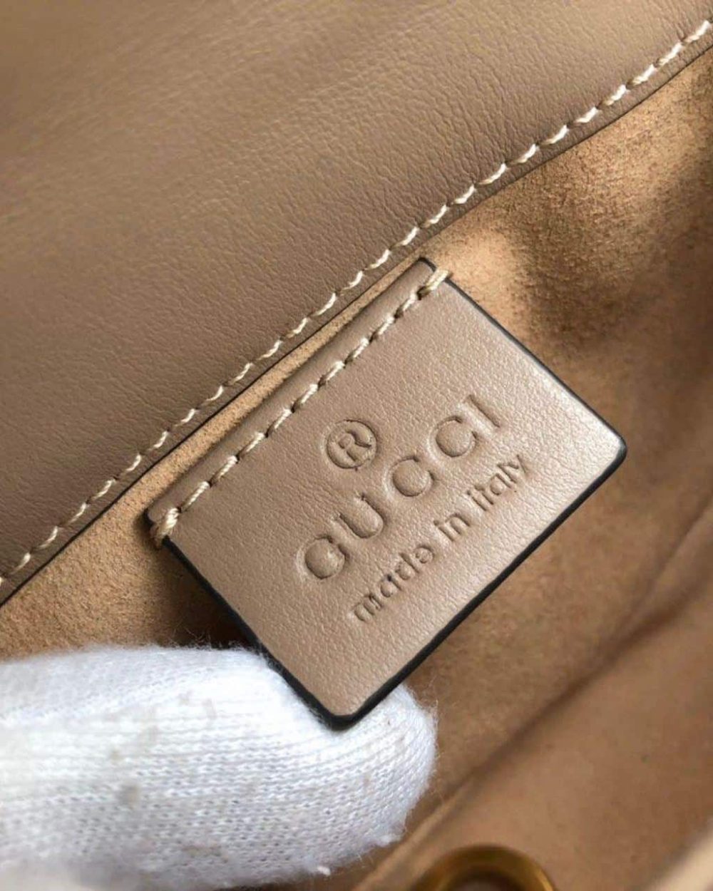 1:1 Replica Gucci Marmont Matelassé Super Mini Bag Beige Matelassé Chevron For Women 6.2in/16.5cm GG