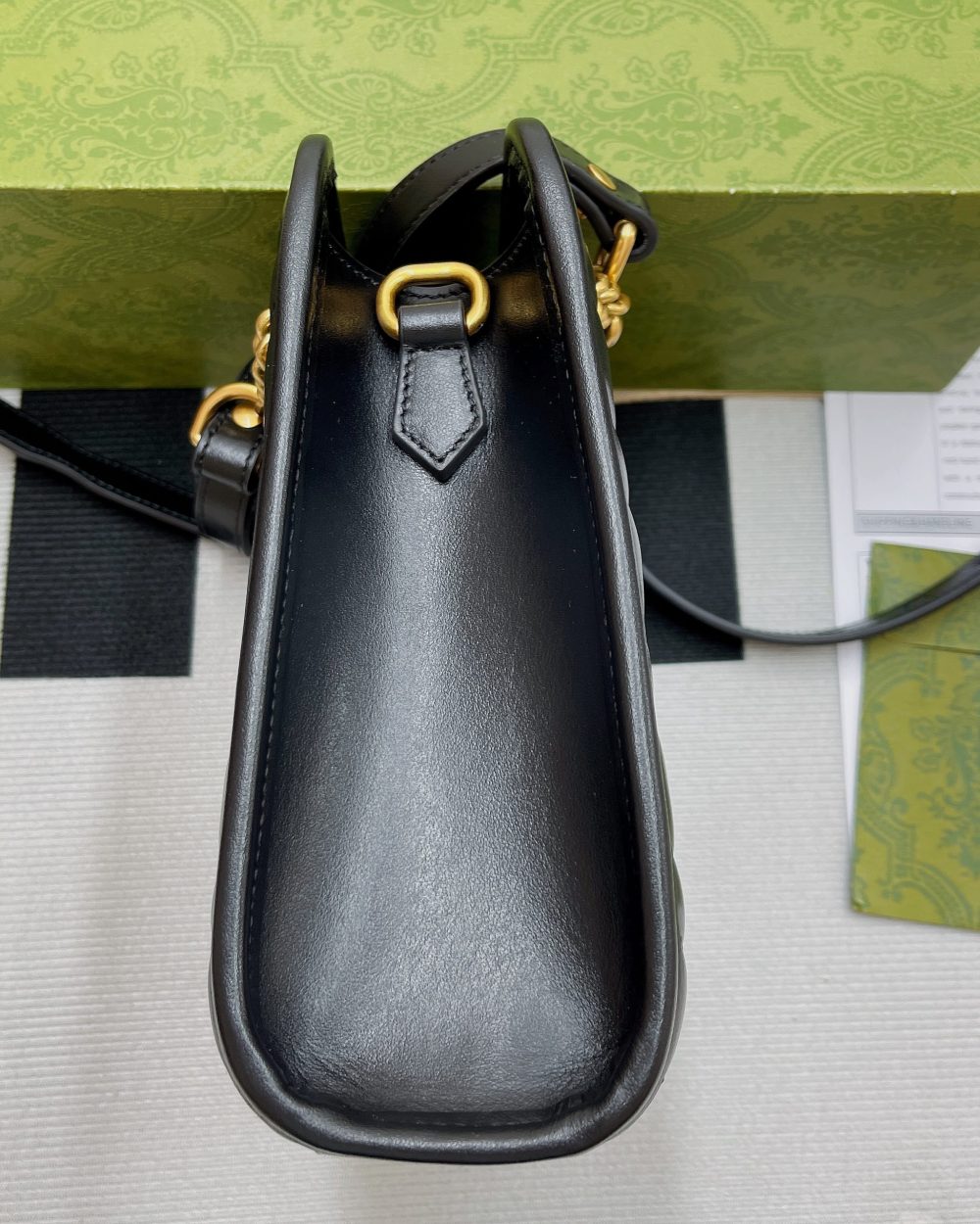 1:1 Replica Gucci Marmont Matelasse Mini Bag Black For Women, Women's Bags 7.5in/19cm GG ‎696123 DTDHT 1000