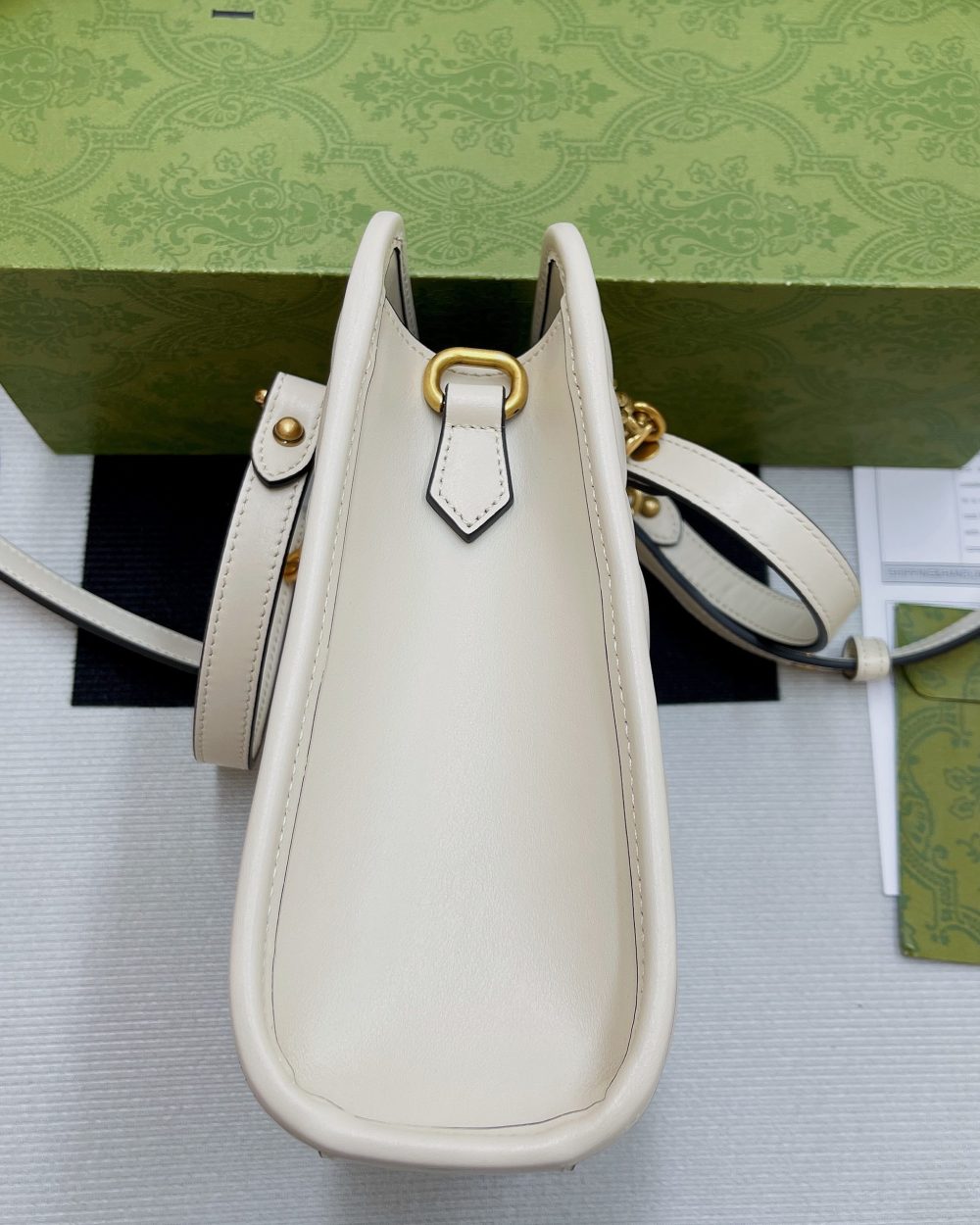 1:1 Replica Gucci Marmont Matelasse Mini Bag White For Women, Women's Bags 7.5in/19cm GG 696123 DTDHT 9022