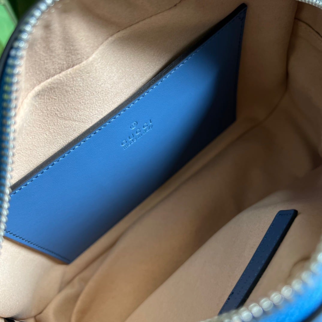 1:1 Replica Gucci Marmont Matelasse Shoulder Bag Blue For Women, Women's Bags 9.5in/24cm GG 634936 UM8BF 4340 - Image 7